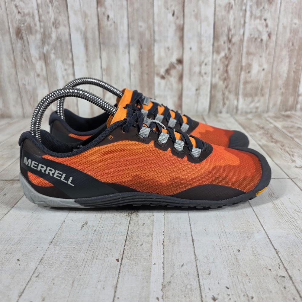 Merrell Vapor Glove 4 Womens 7.5 Barefoot Running Shoes Orange Black J16624